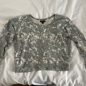 J. Crew Crop Paint Splattered Sweatshirt